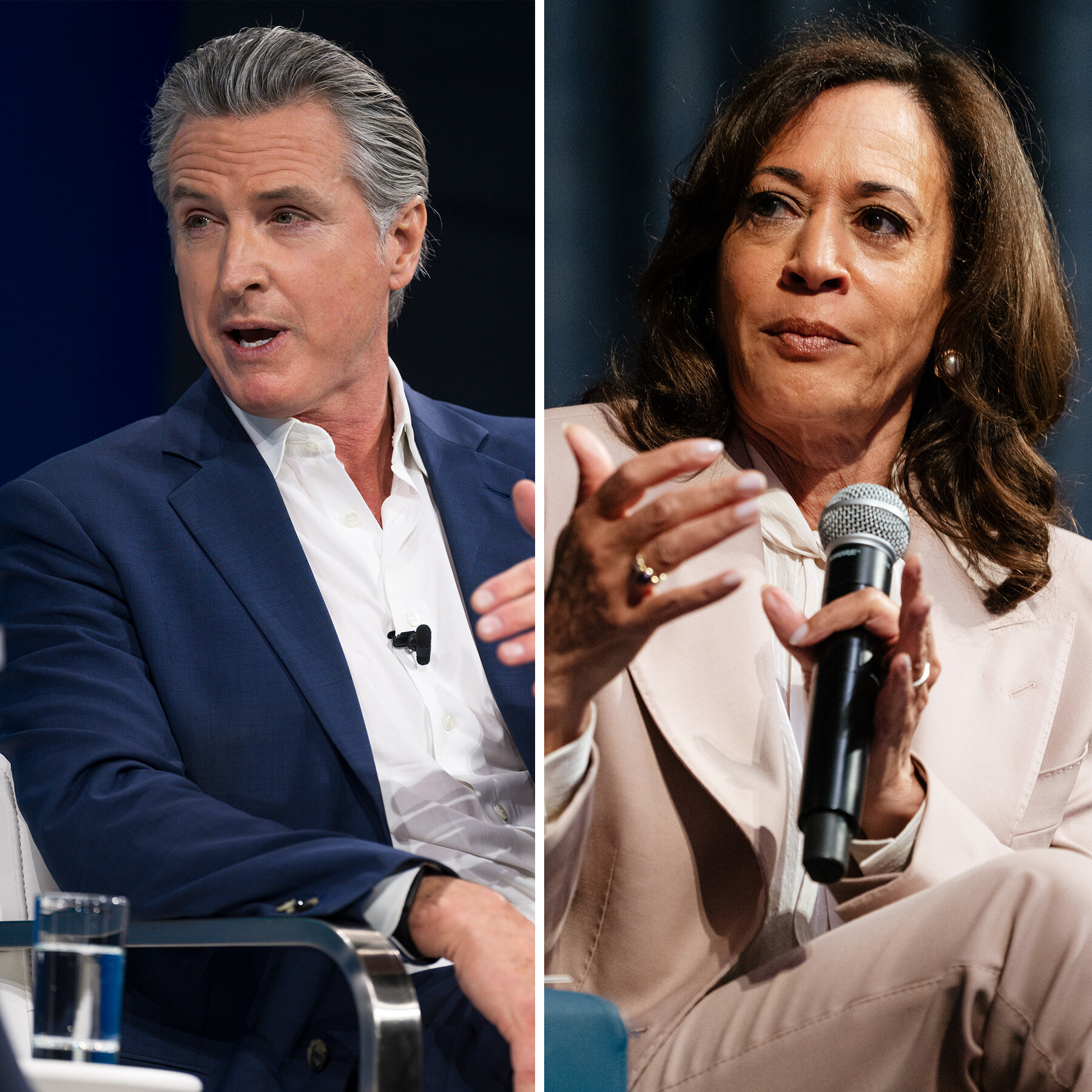 Gov. Gavin Newsom of California and former Vice President Kamala Harris are widely seen as potential 2028 presidential c