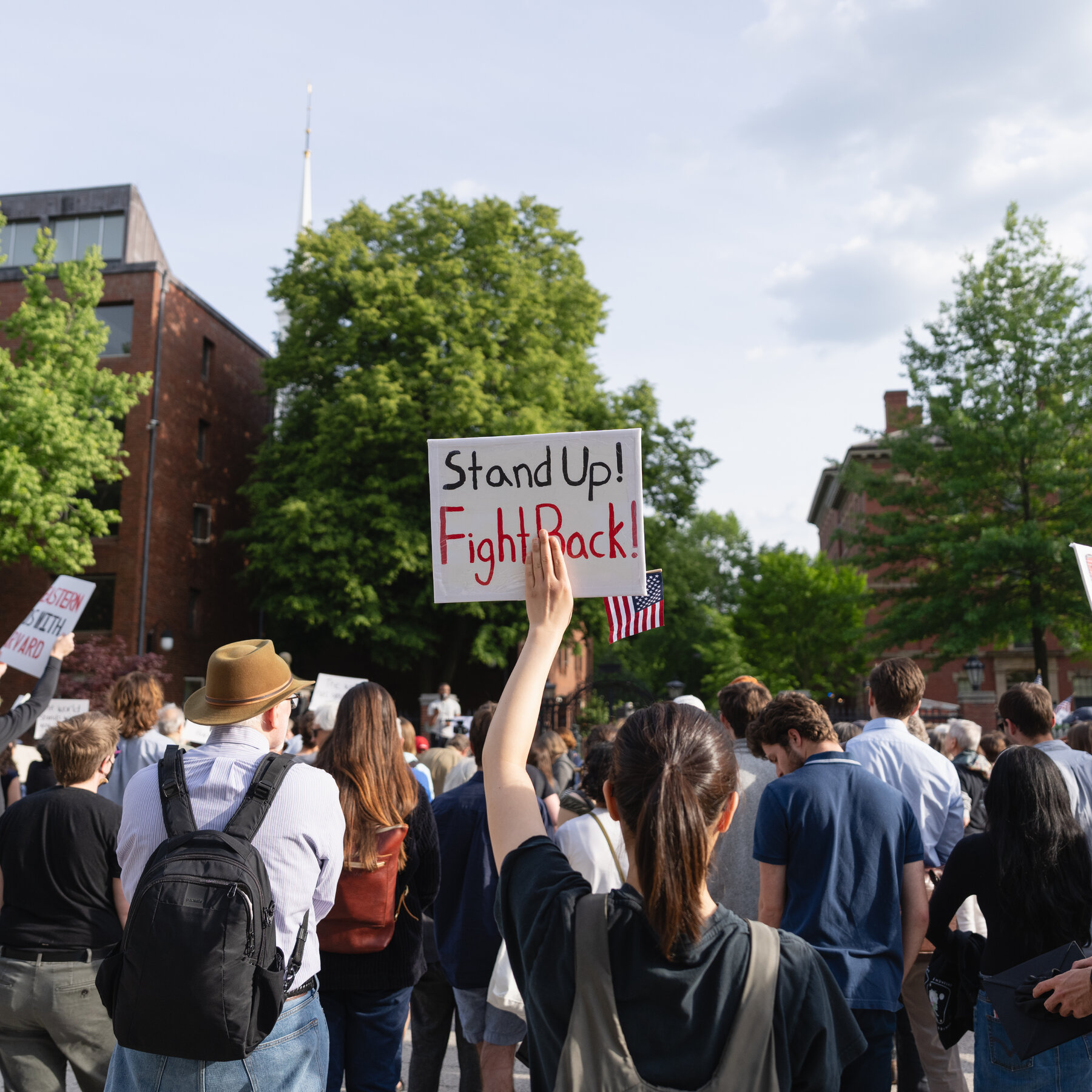 A rally in support of international students at Harvard University last year. The Trump administration rule would have s