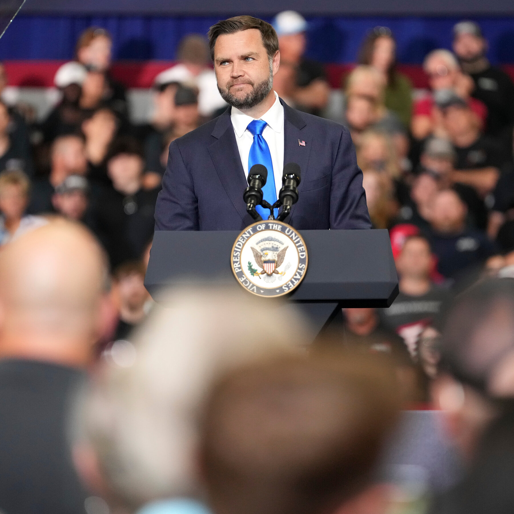 Vice President JD Vance in Olathe, Kan., today.